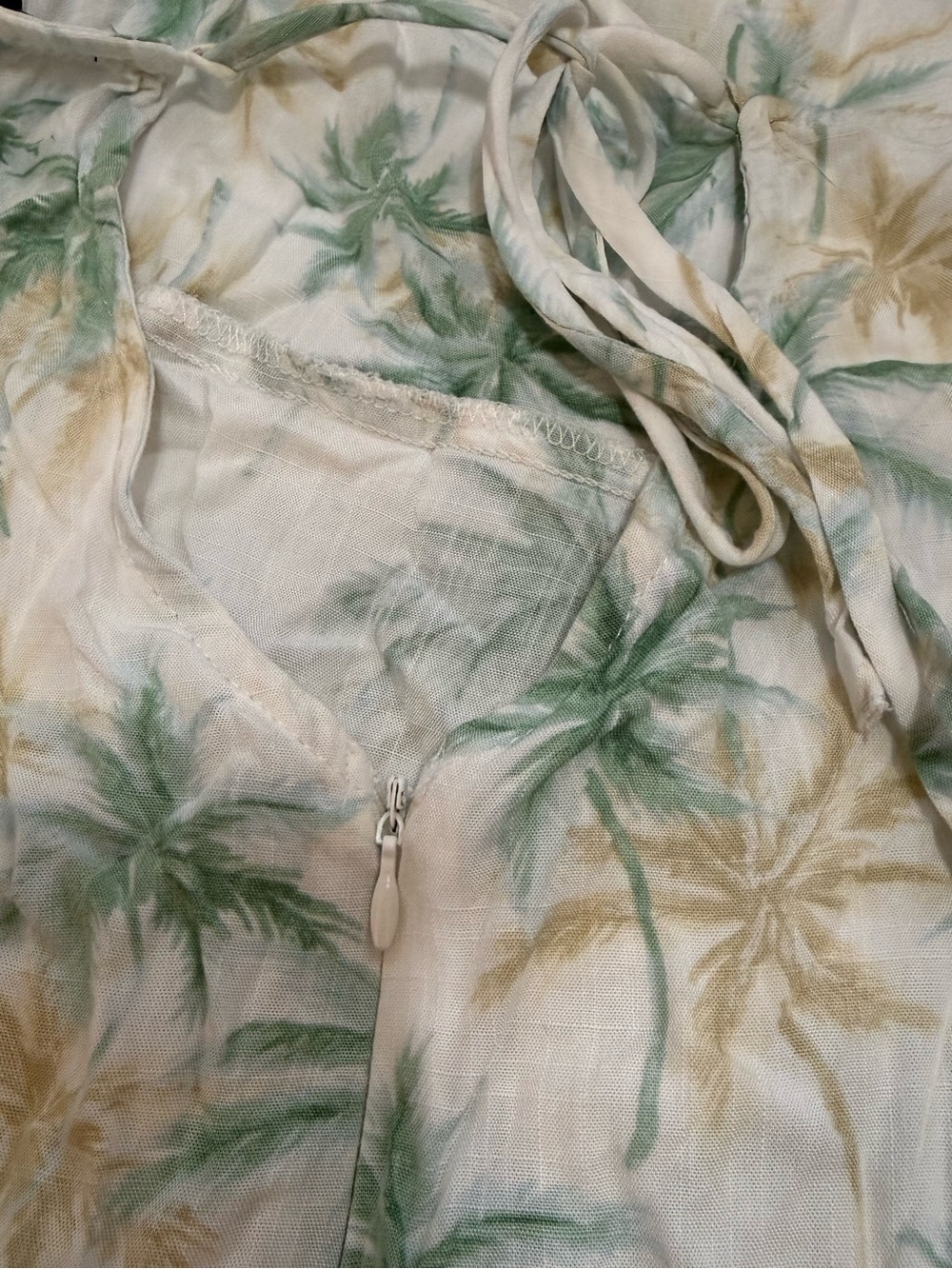 Forever 21 Palm Tree tropical midi dress size medium - Picture 5 of 7
